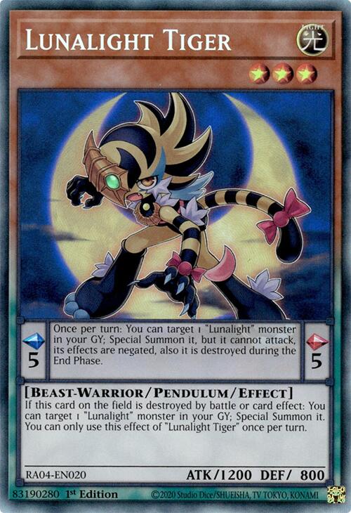 Lunalight Tiger [RA04-EN020] Prismatic Collector's Rare Yu-Gi-Oh!
