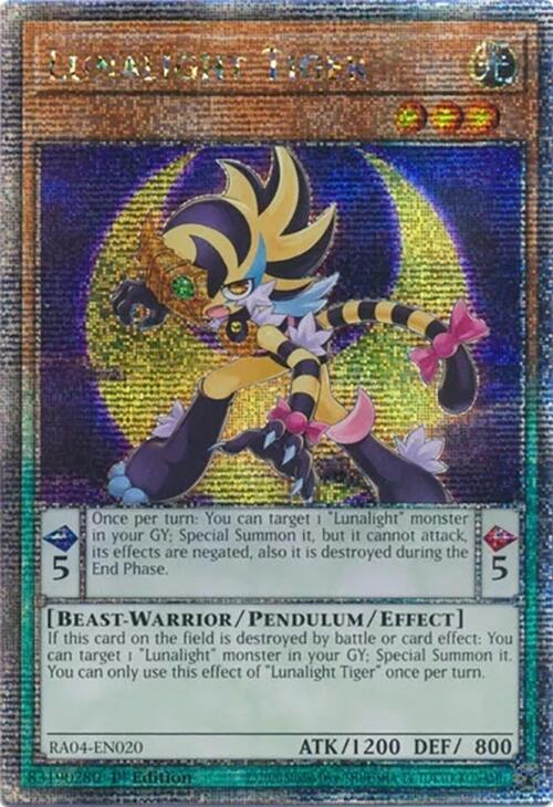 Lunalight Tiger [RA04-EN020] Quarter Century Secret Rare Yu-Gi-Oh!