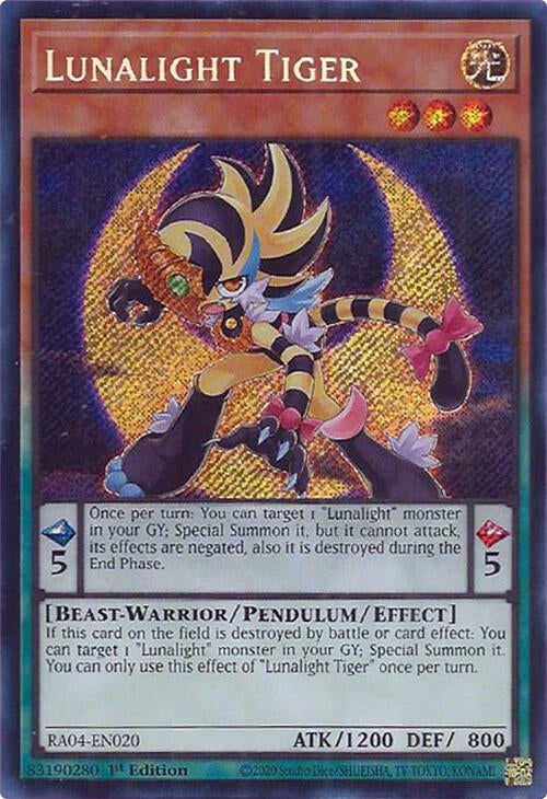 Lunalight Tiger [RA04-EN020] Secret Rare Yu-Gi-Oh!