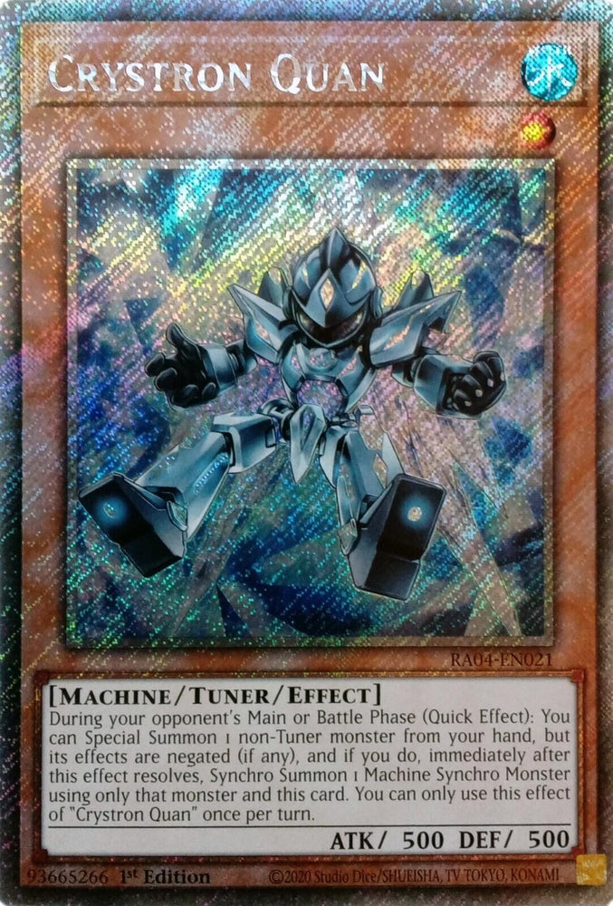 Crystron Quan [RA04-EN021] Platinum Secret Rare Yu-Gi-Oh!