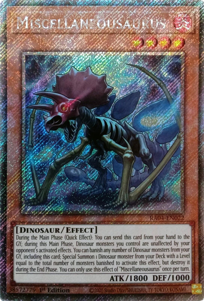 Miscellaneousaurus [RA04-EN022] Platinum Secret Rare Yu-Gi-Oh!