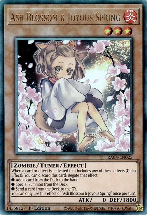 Ash Blossom & Joyous Spring (Alternate Art) [RA04-EN025] Prismatic Ultimate Rare Yu-Gi-Oh!