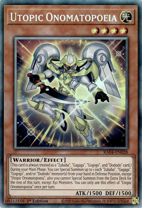 Utopic Onomatopoeia [RA04-EN028] Prismatic Collector's Rare Yu-Gi-Oh!