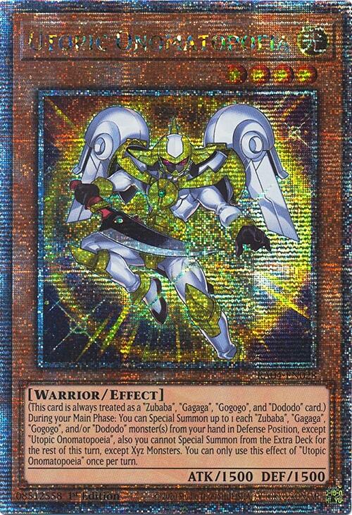 Utopic Onomatopoeia [RA04-EN028] Quarter Century Secret Rare Yu-Gi-Oh!