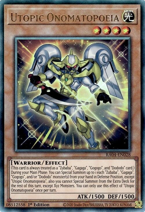 Utopic Onomatopoeia [RA04-EN028] Ultimate Rare Yu-Gi-Oh!