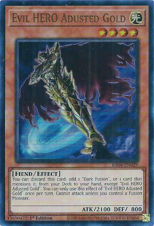 Evil HERO Adusted Gold [RA04-EN029] Ultra Rare Yu-Gi-Oh!