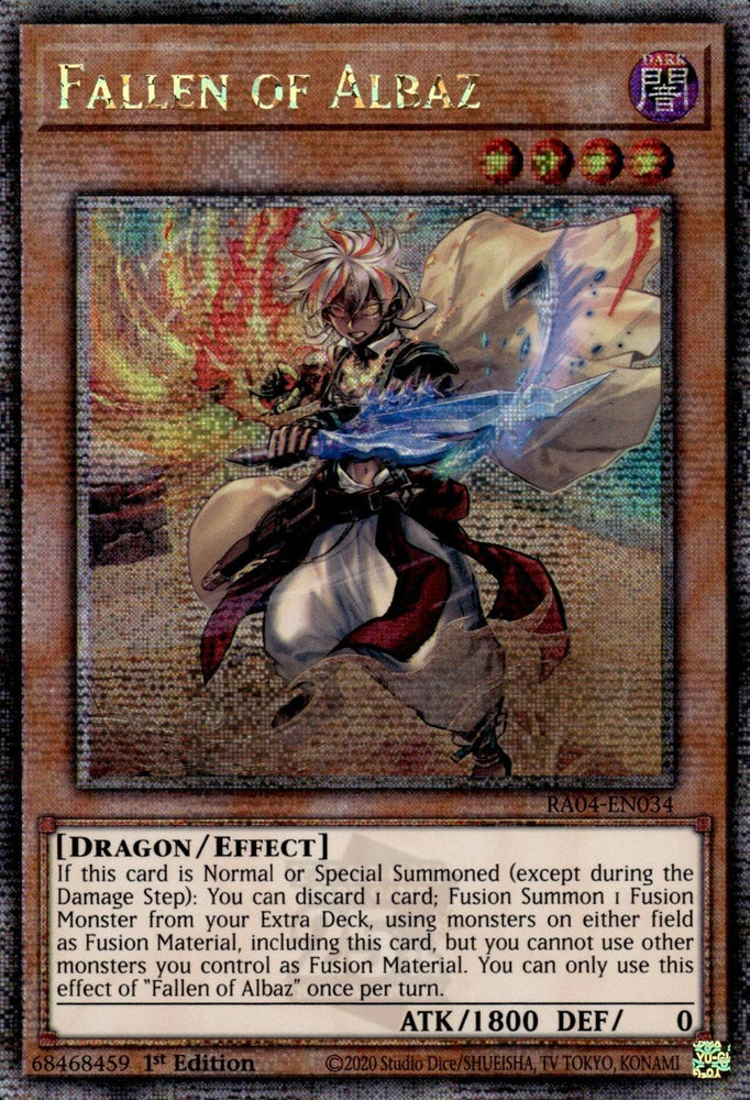 Fallen of Albaz (New Art) [RA04-EN034] Quarter Century Secret Rare Yu-Gi-Oh!