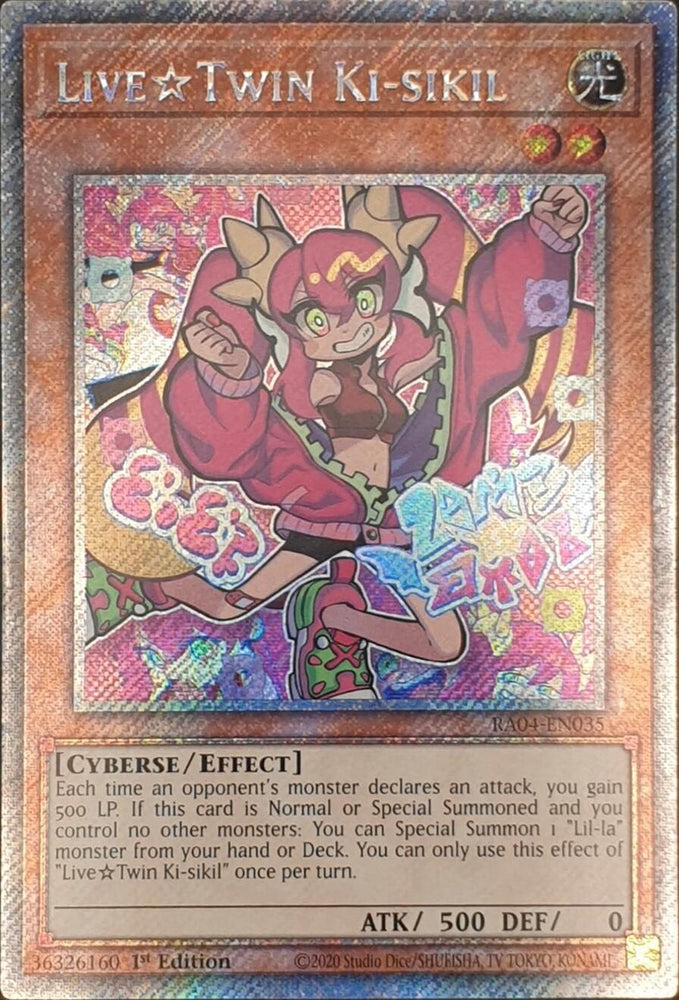 LiveTwin Ki-sikil [RA04-EN035] Platinum Secret Rare Yu-Gi-Oh!