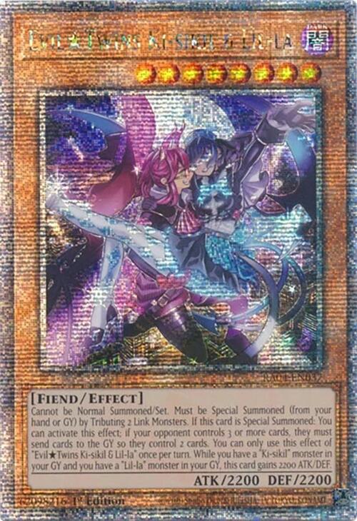 EvilTwins Ki-sikil & Lil-la [RA04-EN037] Quarter Century Secret Rare Yu-Gi-Oh!