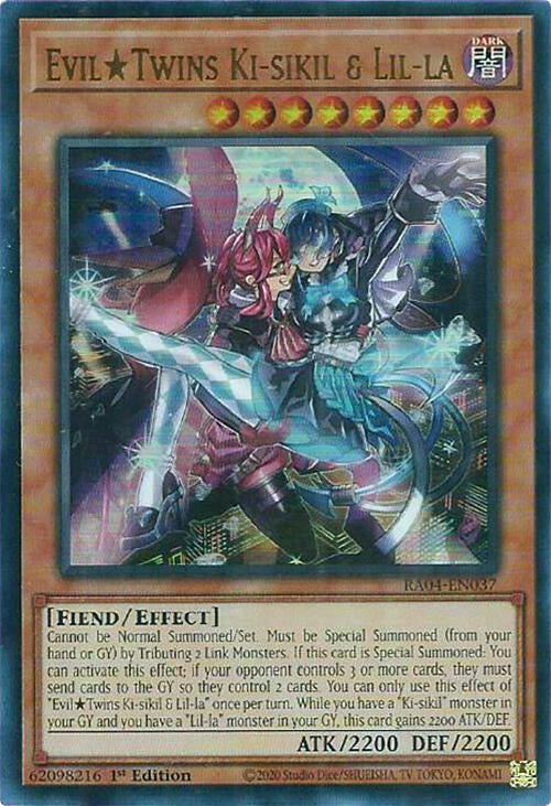 EvilTwins Ki-sikil & Lil-la [RA04-EN037] Ultra Rare Yu-Gi-Oh!