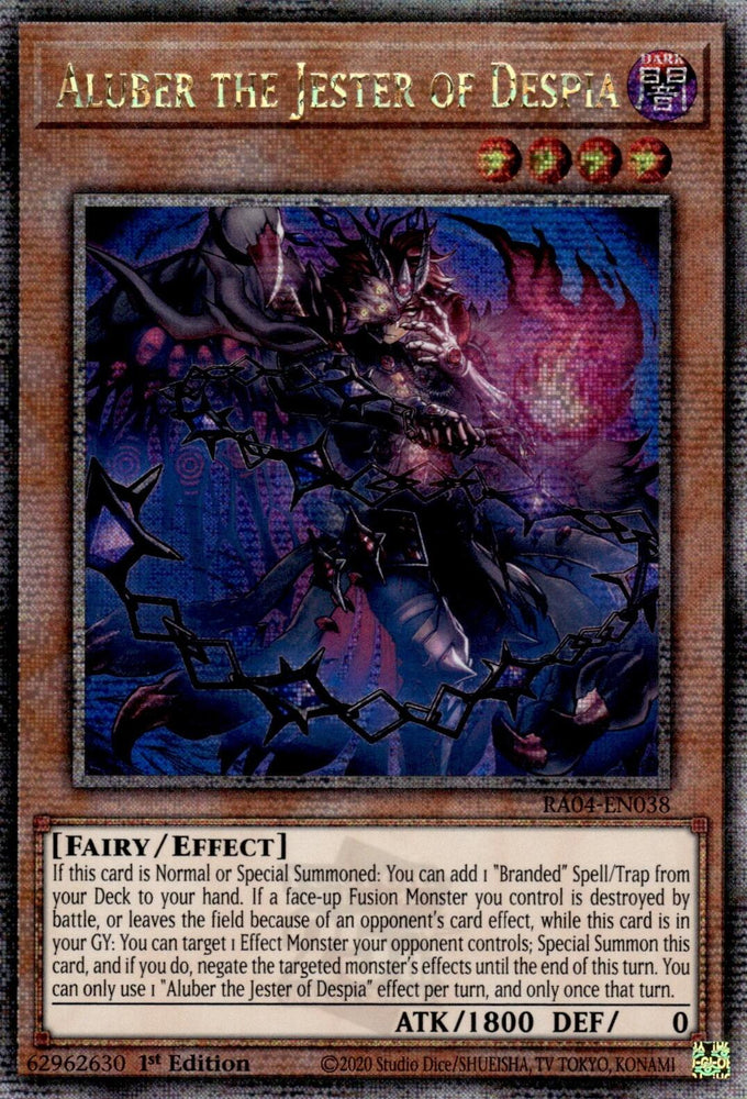 Aluber the Jester of Despia (New Art) [RA04-EN038] Quarter Century Secret Rare Yu-Gi-Oh!