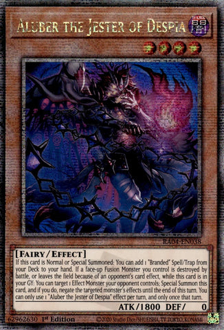 Aluber the Jester of Despia (New Art) [RA04-EN038] Quarter Century Secret Rare Yu-Gi-Oh!