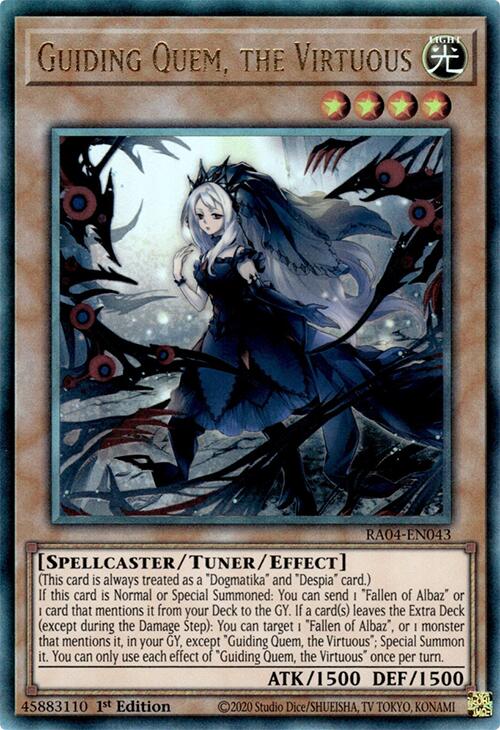 Guiding Quem, the Virtuous [RA04-EN043] Prismatic Ultimate Rare Yu-Gi-Oh!