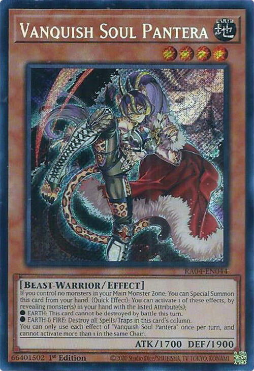 Vanquish Soul Pantera [RA04-EN044] Secret Rare Yu-Gi-Oh!