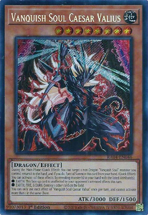 Vanquish Soul Caesar Valius [RA04-EN046] Secret Rare Yu-Gi-Oh!