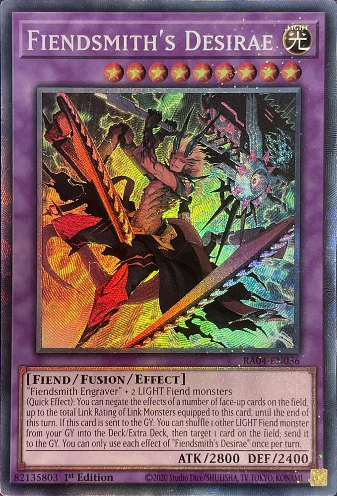 Fiendsmith's Desirae [RA04-EN056] Prismatic Collector's Rare Yu-Gi-Oh!