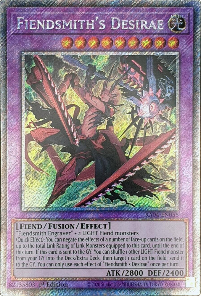 Fiendsmith's Desirae [RA04-EN056] Platinum Secret Rare Yu-Gi-Oh!