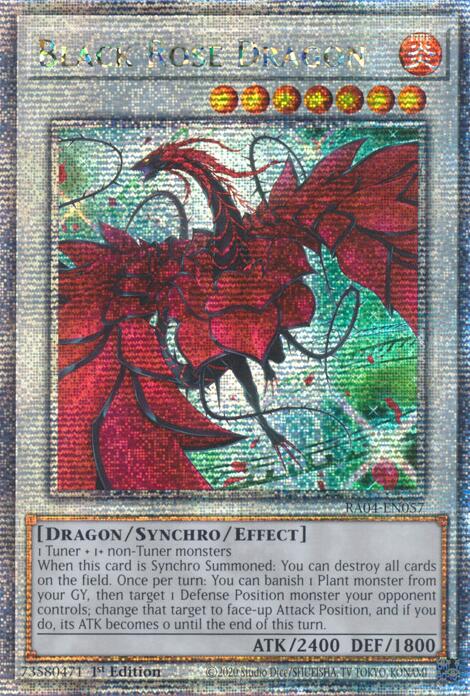 Black Rose Dragon (Alternate Art) [RA04-EN057] Quarter Century Secret Rare Yu-Gi-Oh!