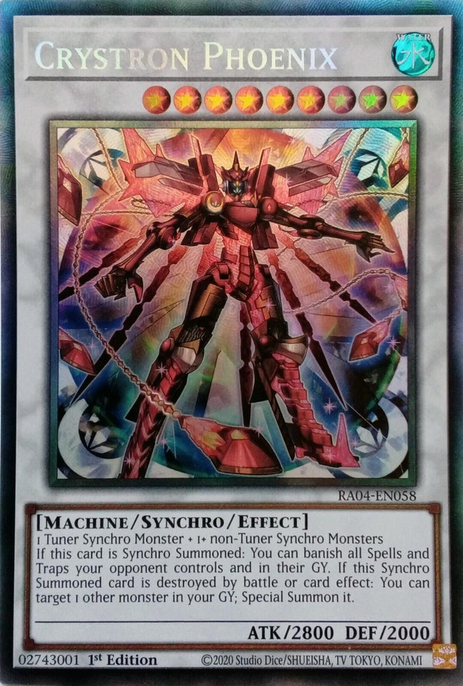 Crystron Phoenix [RA04-EN058] Prismatic Collector's Rare Yu-Gi-Oh!