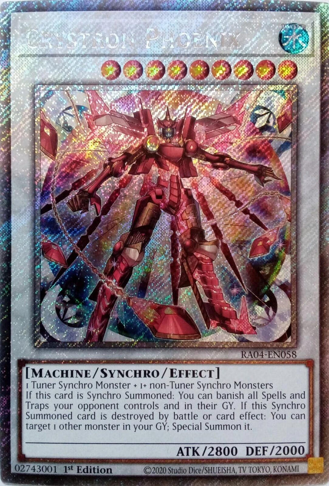 Crystron Phoenix [RA04-EN058] Platinum Secret Rare Yu-Gi-Oh!