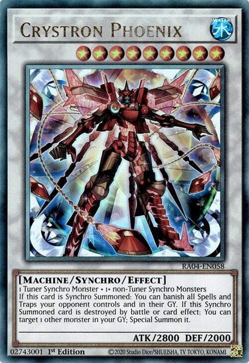 Crystron Phoenix [RA04-EN058] Prismatic Ultimate Rare Yu-Gi-Oh!