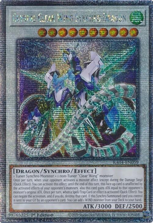 Crystal Clear Wing Synchro Dragon [RA04-EN059] Quarter Century Secret Rare Yu-Gi-Oh!