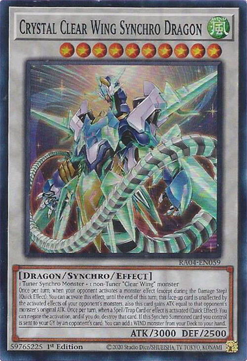 Crystal Clear Wing Synchro Dragon [RA04-EN059] Super Rare Yu-Gi-Oh!