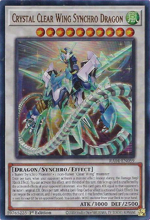 Crystal Clear Wing Synchro Dragon [RA04-EN059] Ultra Rare Yu-Gi-Oh!