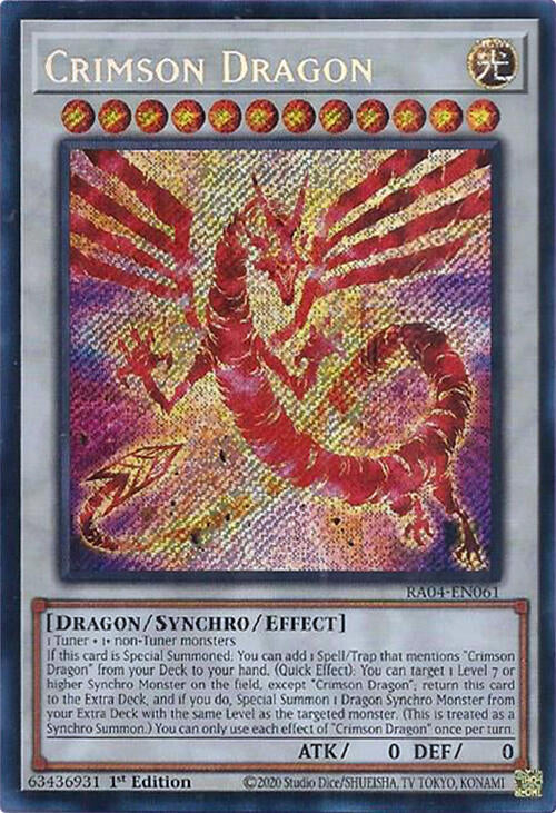 Crimson Dragon (card) [RA04-EN061] Secret Rare Yu-Gi-Oh!
