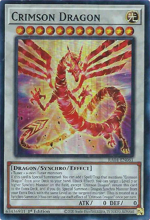 Crimson Dragon (card) [RA04-EN061] Super Rare Yu-Gi-Oh!
