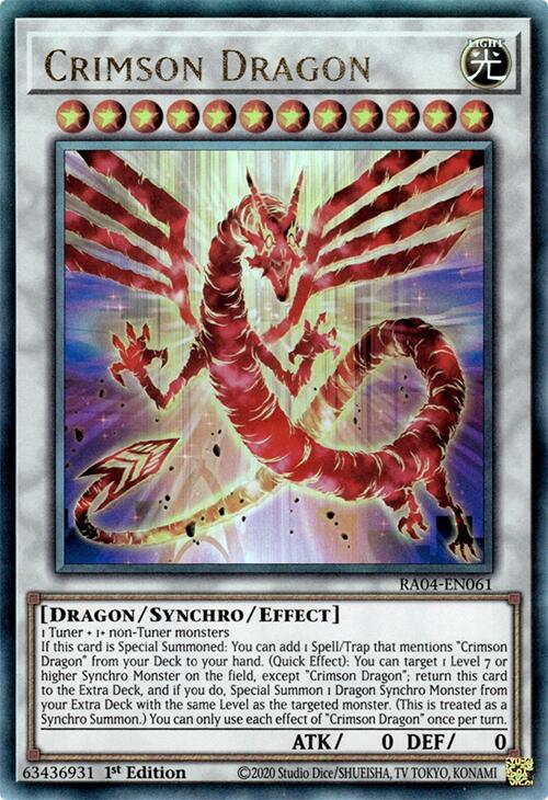 Crimson Dragon (card) [RA04-EN061] Prismatic Ultimate Rare Yu-Gi-Oh!