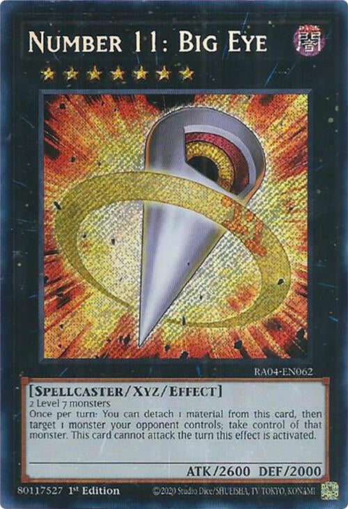 Number 11: Big Eye [RA04-EN062] Secret Rare Yu-Gi-Oh!