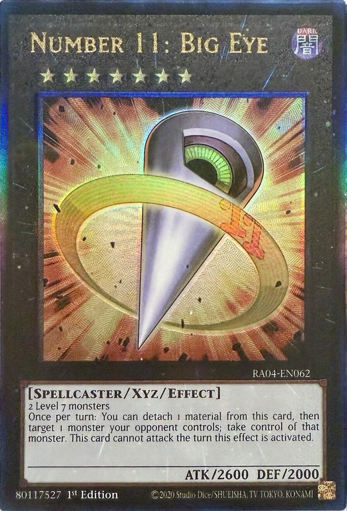 Number 11: Big Eye [RA04-EN062] Prismatic Ultimate Rare Yu-Gi-Oh!
