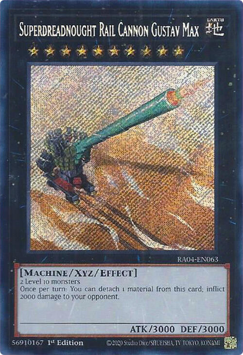 Superdreadnought Rail Cannon Gustav Max [RA04-EN063] Secret Rare Yu-Gi-Oh!