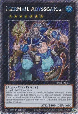 Mermail Abyssgaios [RA04-EN065] Platinum Secret Rare Yu-Gi-Oh!
