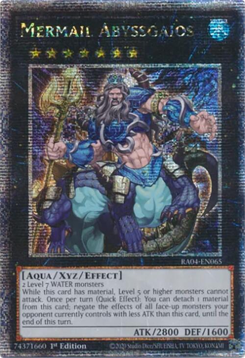 Mermail Abyssgaios [RA04-EN065] Quarter Century Secret Rare Yu-Gi-Oh!