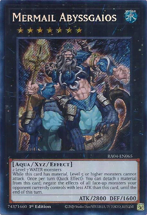 Mermail Abyssgaios [RA04-EN065] Secret Rare Yu-Gi-Oh!