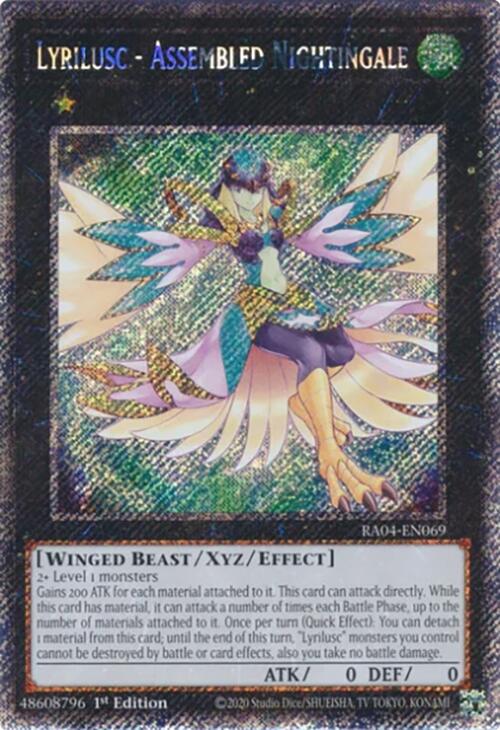 Lyrilusc - Assembled Nightingale [RA04-EN069] Platinum Secret Rare Yu-Gi-Oh!