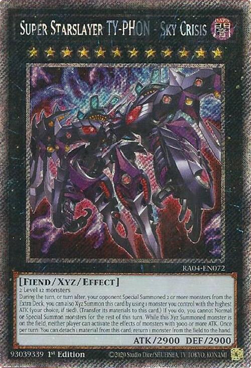 Super Starslayer TY-PHON - Sky Crisis [RA04-EN072] Platinum Secret Rare Yu-Gi-Oh!