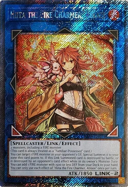 Hiita the Fire Charmer, Ablaze [RA04-EN074] Platinum Secret Rare Yu-Gi-Oh!