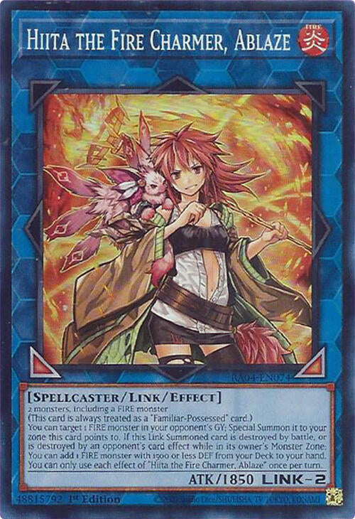 Hiita the Fire Charmer, Ablaze [RA04-EN074] Super Rare Yu-Gi-Oh!