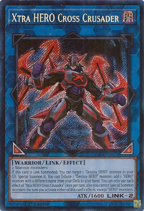 Xtra HERO Cross Crusader [RA04-EN076] Secret Rare Yu-Gi-Oh!