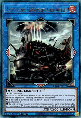 Amphibious Swarmship Amblowhale [RA04-EN077] Prismatic Ultimate Rare Yu-Gi-Oh!