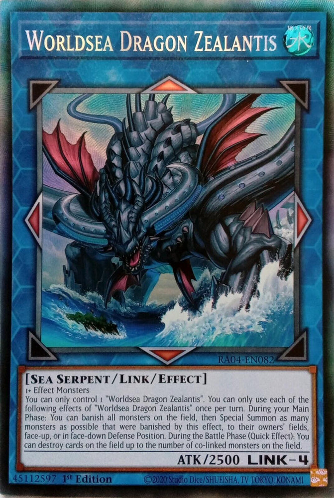 Worldsea Dragon Zealantis [RA04-EN082] Prismatic Collector's Rare Yu-Gi-Oh!