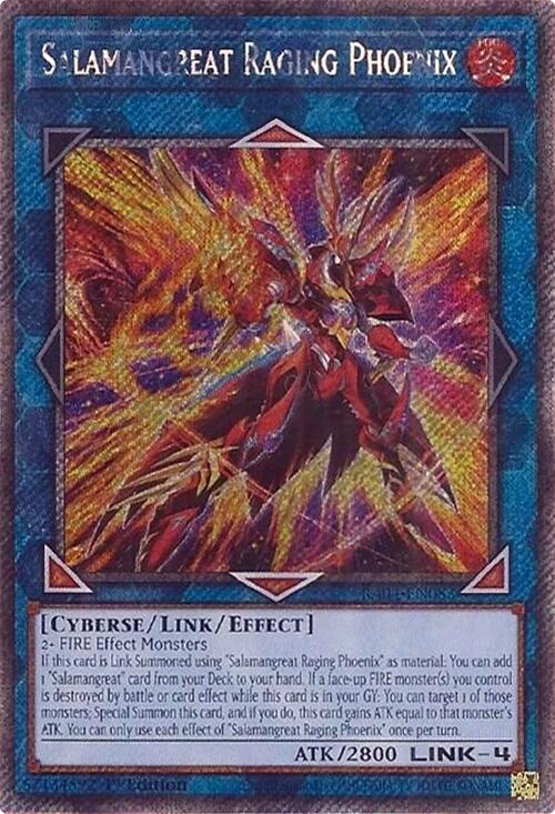 Salamangreat Raging Phoenix [RA04-EN083] Platinum Secret Rare Yu-Gi-Oh!