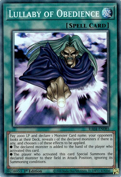 Lullaby of Obedience [RA04-EN085] Prismatic Collector's Rare Yu-Gi-Oh!