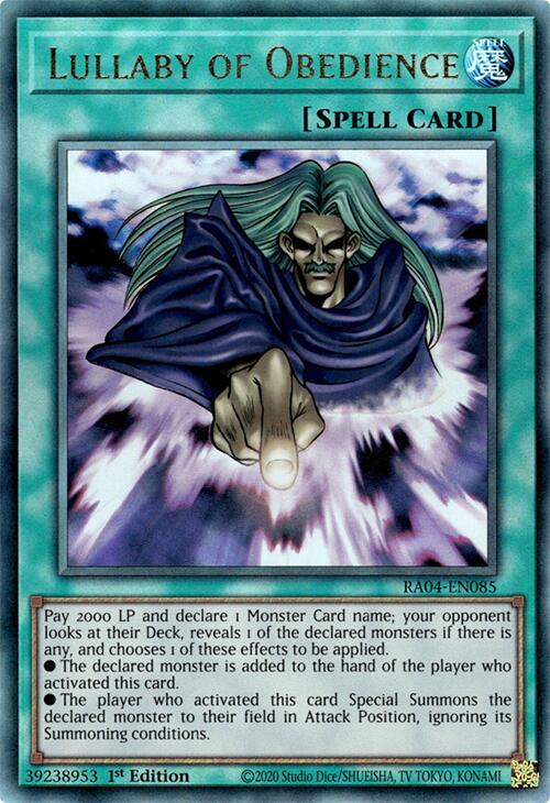 Lullaby of Obedience [RA04-EN085] Prismatic Ultimate Rare Yu-Gi-Oh!