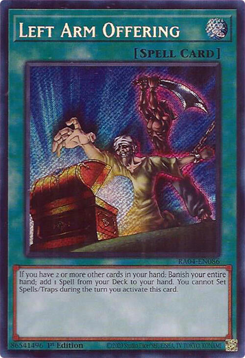 Left Arm Offering [RA04-EN086] Secret Rare Yu-Gi-Oh!