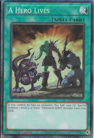 A Hero Lives [RA04-EN087] Prismatic Collector's Rare Yu-Gi-Oh!