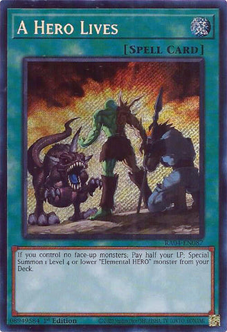 A Hero Lives [RA04-EN087] Secret Rare Yu-Gi-Oh!